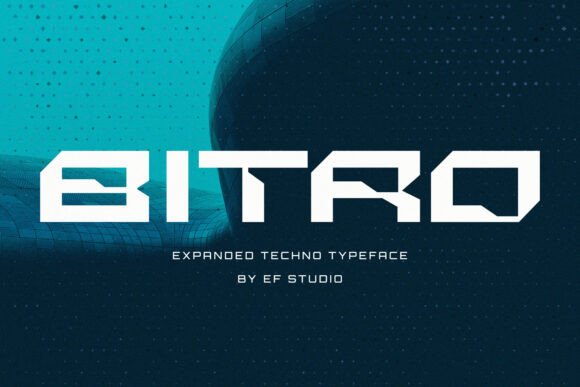 Bitro Display Font: Bold Geometric Style for Craft Projects