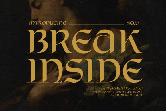 Break Inside: A Modern Display Serif Font for Crafters & Etsy Sellers