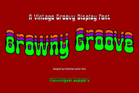 Browny Groove: A Retro Display Font for Bold Branding