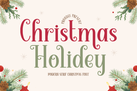 Christmas Holidey: A Curly Serif Display Font for Modern Branding