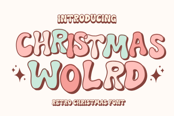 Christmas World Font: Retro Display Duo for Crafters