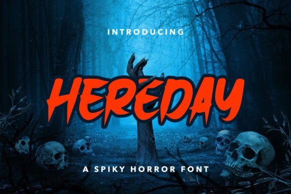 Hereday: A Spiky Horror Font That Demands Attention