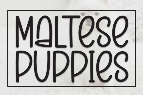 Maltese Puppies Font: A Handmade Typeface for Crafters