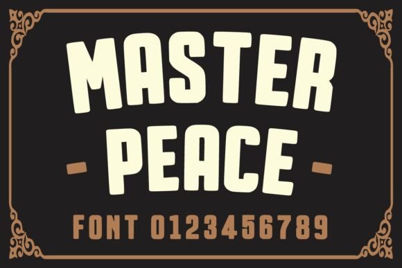 Master Peace: A Vintage Display Font for Small Business Branding