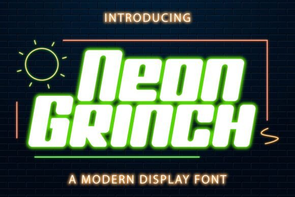 Neon Grinch Display Font for Standout Small Business Branding