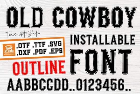 Old Cowboy Outline: A Display Font for Editorial Design