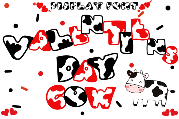 Valentine's Day Cow: A Playful Display Font for Web Design